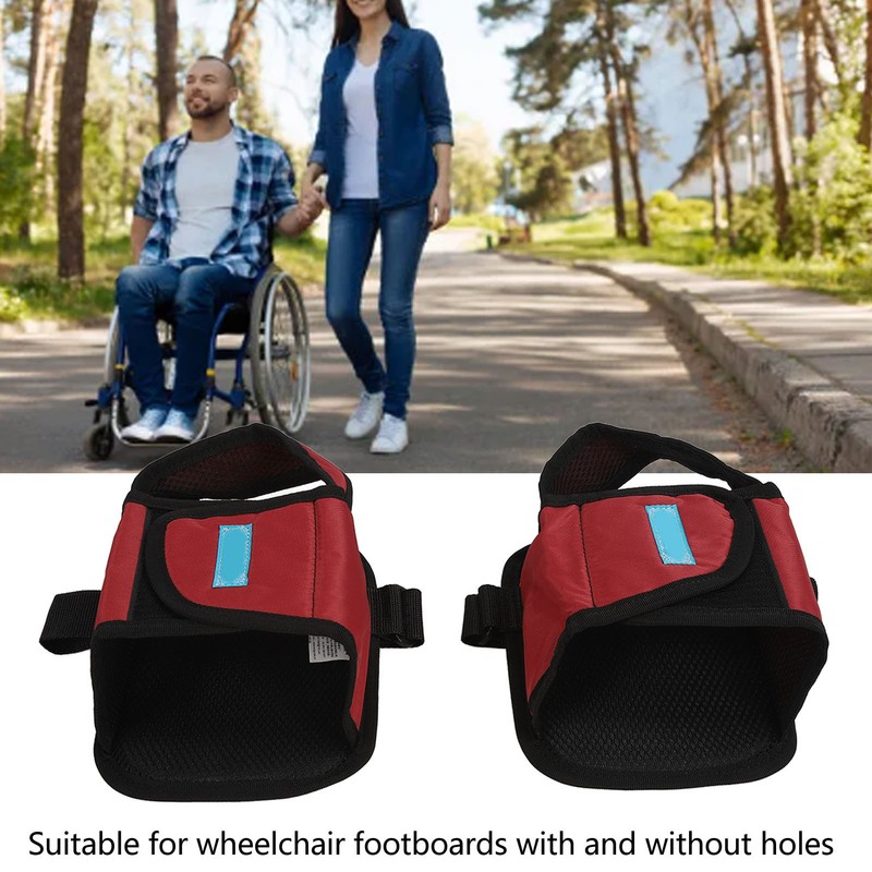1 Pair Wheelchair Shoe Holder Straps Adjustable Wheel Chair Safety