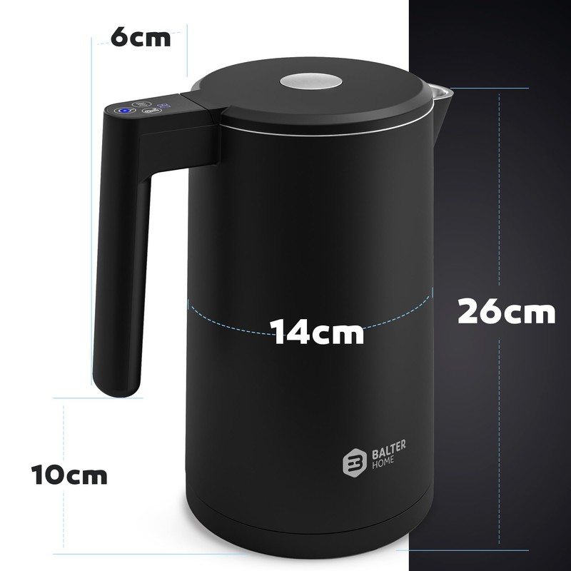Balter WK-4-Touch Stainless Steel Kettle with Temperature Setting, 40 °C