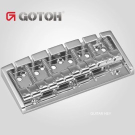 GOTOH NEW Gotoh 404BO-6 6-String Bass Bridge MULTI TONAL Brass Saddles - CHROME