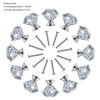 FENSING 12 Pcs 30MM Crystal Clear Cabinet Knobs Silver Diamond