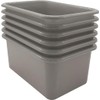 Teacher Created Resources Gray Small Plastic Storage Bin 6-Pack (TCR2088581)