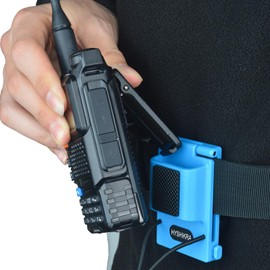 HYSHIKRA Two-Way Radio Belt Clip Walkie Talkie Quick Disassembly Belt Accessories for Handheld Radio/Speaker Microphone/Mobile Speaker Compatible with Baofeng Motorola Quansheng (Blue)