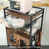 Hencawima Coffee Bar Cabinet, 3 Tier Coffee Station Table on