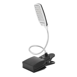 RicoRich Book Light for Reading in Bed,Clip on LED Book Lights, USB/DC and AA Battery Operated Portable Desk Lamp,3 Brightness Levels for Bookworms,Kids,Piano Player,Camping,Travel (Black)