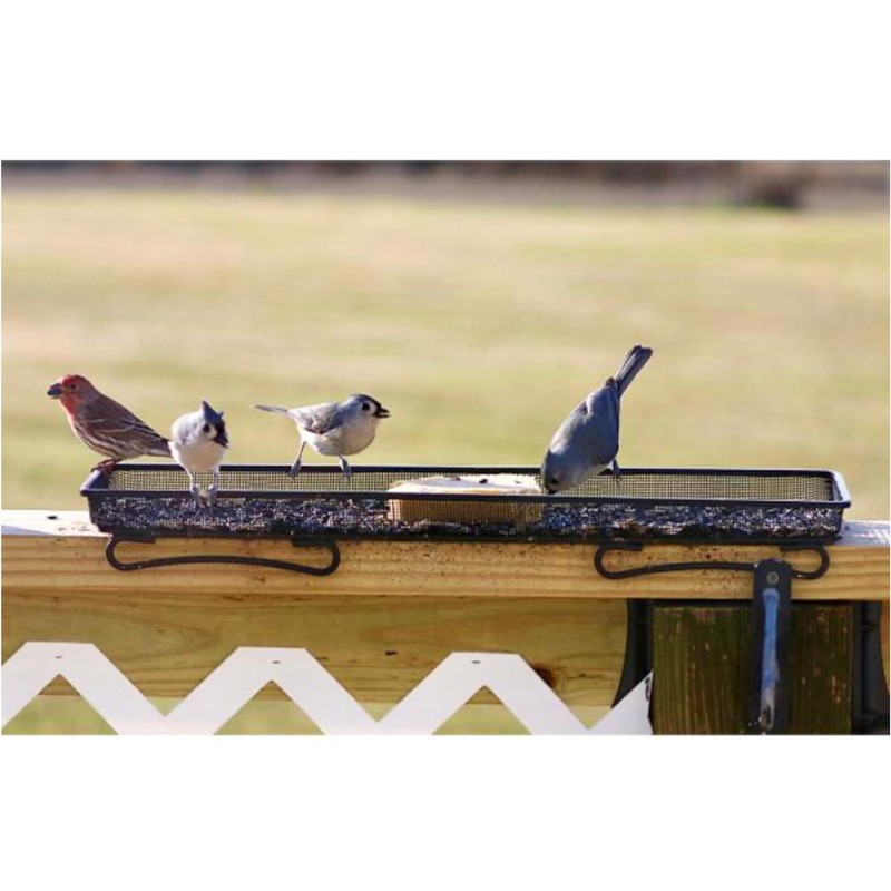 Backyard Essentials Mammoth Deck and Ground Feeder Tray - Metal