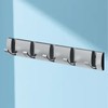 Thickened Invisible Hook 5 Hook Wall Mounted Coat Rack Folding