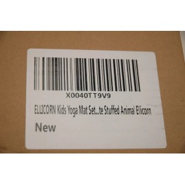 Ellicorn Kids Yoga Mat  100 Beginner Yoga Pose Cards Positive Affirmations Plush