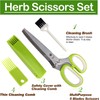 KANKIKUSUI Kitchen green Scissors, Herb Scissors with 5 Blades and