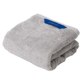 Christy Big Bath Towel, Large, 1 Sheet, 100% Cotton, Approx. 27.6 x 55.1 inches (70 x 140 cm), Absorbent, Quick Drying, Luxurious, Hotel Like Fluffy, Cotton, Silver