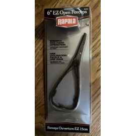 Rapala REOF6 EZ Open Spring Loaded Forceps Serrated Jaws Fishing Line Scissors