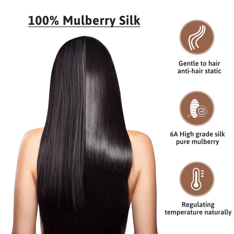ATreebag 100% Mulberry Silk Pillowcase for Hair and Skin, Double