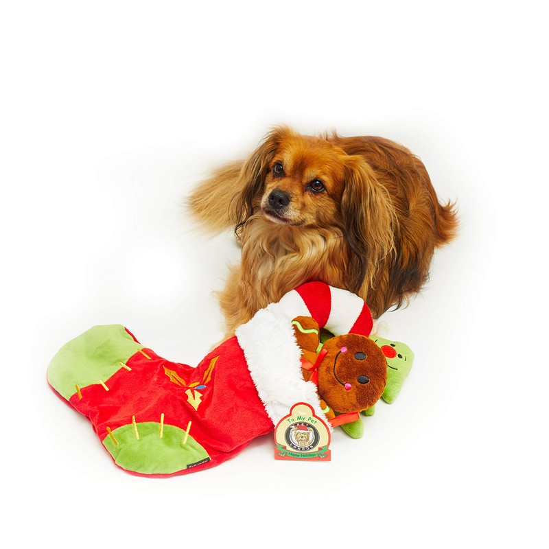 Pet London Christmas Dog Stocking 4-Piece Set for Pets-includes 3