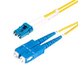 StarTech.com 5m (16.4ft) LC to SC (UPC) OS2 Single Mode Duplex Fiber Optic Cable, 9/125, 100G, LSZH Fiber Jumper Cord