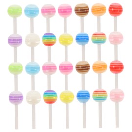 Outanaya 50pcs Candy Color Lollipop Nail Charms Cute Nail Art Decorations for Creative Manicure for Personal Mixed Colors
