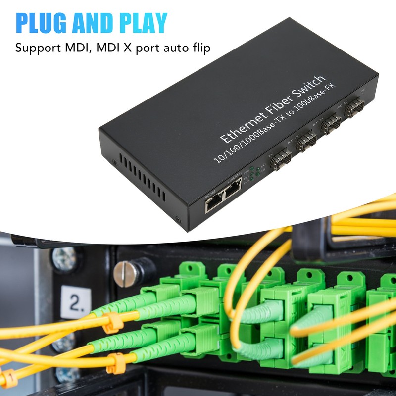 SFP Ethernet Fiber Switch Up To 120km 4 Optical Port