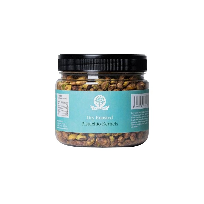 Nutural World - Dry Roasted Pistachio Kernels - Unsalted (500g)