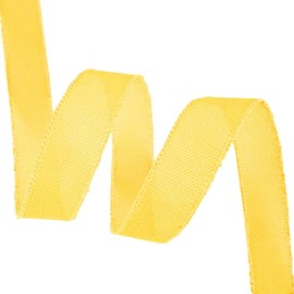 Meseey Burlap Wired Ribbon 1 Inch Wired Edge Ribbon for DIY Projects, Gift Wrapping, Wreaths, Christmas Decoration (Yellow)