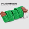 Umo Lorenzo Stretch Braided Woven Golf Belts without Holes, Elastic