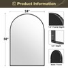 Brightify Arched Mirror, 23.9 x 31.9 Inch Black Arch Wall