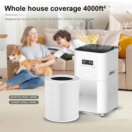 2 Pack AP401 AP402 Filter Replacement, Compatible with Dayette AP401 AP402 and JOWSET AP402 AP403 Air Purifier for Large Room up to 3000Ft², H13 True HEPA Filter, 4-Stage Filtration System