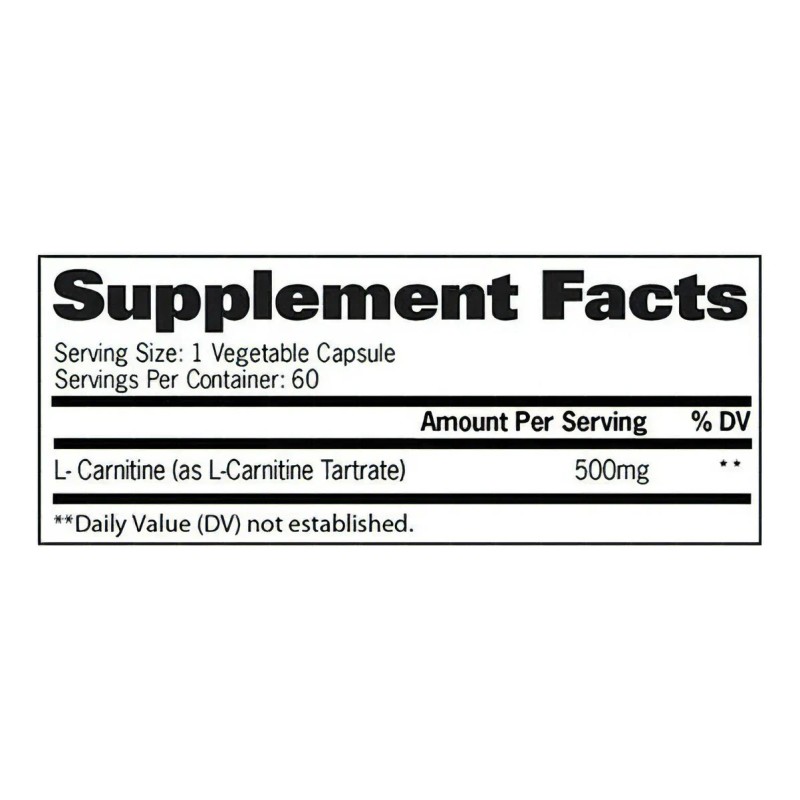 Carnitina Gat Sport L- Carnitine 60 Veg Capsulas 500mg Sabor