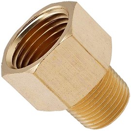 Vixen Horns 3/8" NPT Male to 1/2" NPT Female Brass Thread Expander Fitting for Train/Air Horn Tanks - Bundle of Two Fittings VXA3812-2