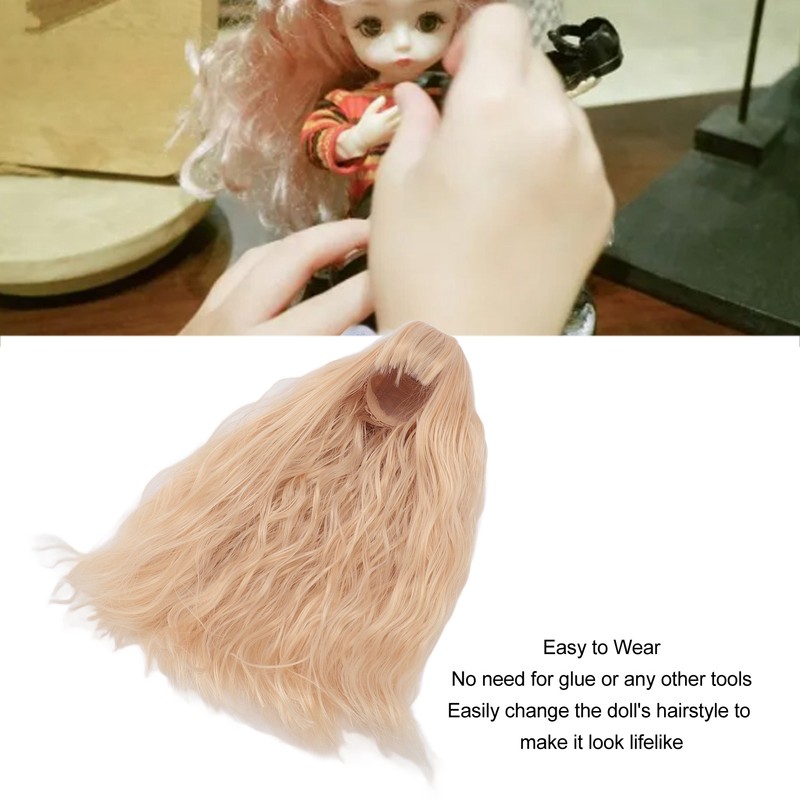 Doll Wavy Wigs Soft High Temperature Fiber Lightweight Doll Long