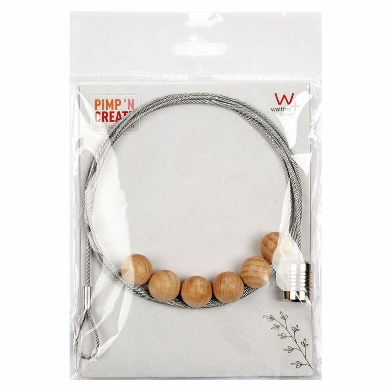 walther design Photo Rope Silver 1.5 m Metal with Natural
