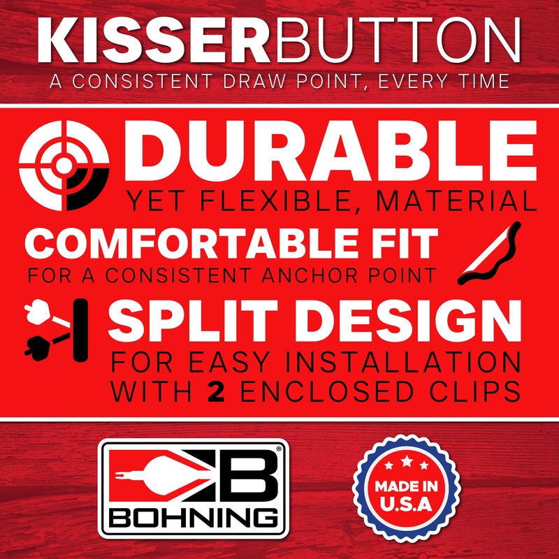 Bohning Soft-Flex Kisser Button, Neon Orange