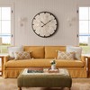 Farmhouse 24 Inch Wood Roman Large Wall Clock with Metal