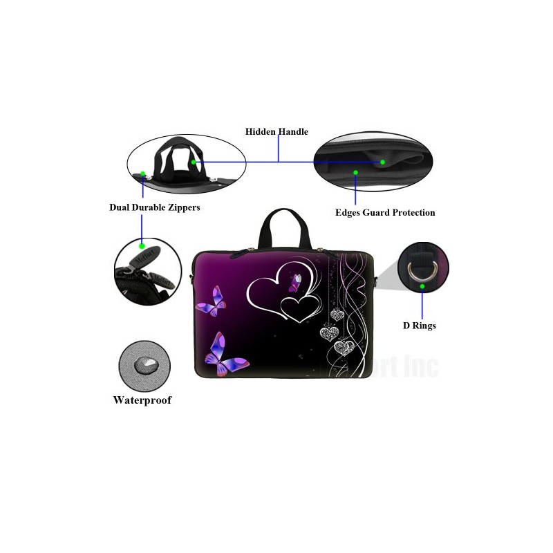 Meffort Inc 17 Inch Neoprene Laptop Sleeve - Water Resistant,