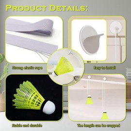 Keboyoe Badminton Trainer Set, Badminton Training Device, Portable Self-Study, Self-Learning Badminton Rebound Trainer, Badminton Training Aid, Badminton Trainer for Solo Rebound Training, Pack of 9