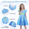 AmzBarley Girls' Nighties for Kids Girls Nightdress Short Sleeves Nightie