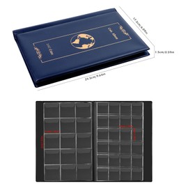 UKOFEW Coin Storage, 340 Pieces Euro Coins Scrapbook Coin Album Coin Album for Coin Collection Accessories, Money Currency, Penny, Penny, Quarter (Blue)