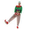 ReneeCho Men Santa Candy Elf Christmas Costume, Medium Green