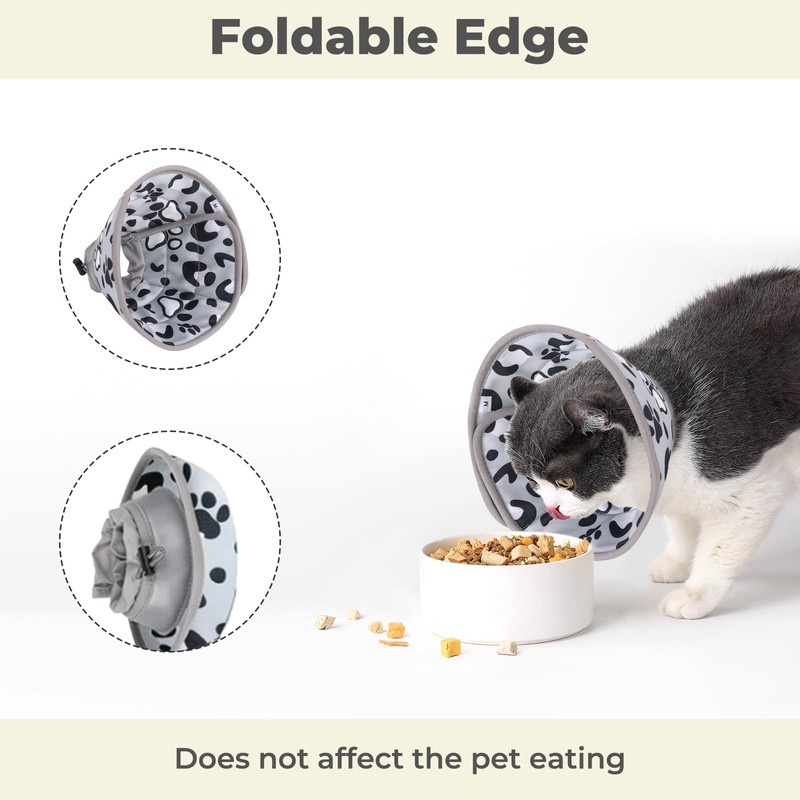 Dcsfadq Cat Collar Soft for Wound Protection Lick Prevention, Adjustable