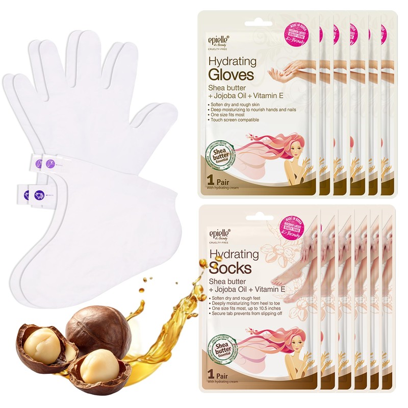 Epielle - Guante y calcetines, Hydrating Glove Sock-12pk