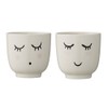 Bloomingville Smilla Small Mugs, White, Ceramic ,Set of 2