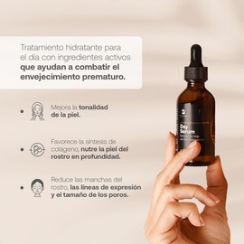B Life - Sérum de Día para Rostro de 60 ml con 96% de Ingredientes Naturales, Suero Facial de Vitamina C, Ácido Hialurónico. Skincare Antiarrugas. 