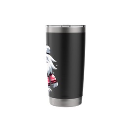 Cute Yeti With Santa Hat Christmas Abominable Snowman Kids Stainless Steel Insulated Tumbler