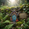 Nerciony Wooden Fairy Doors for Garden – 6pcs Miniature Door