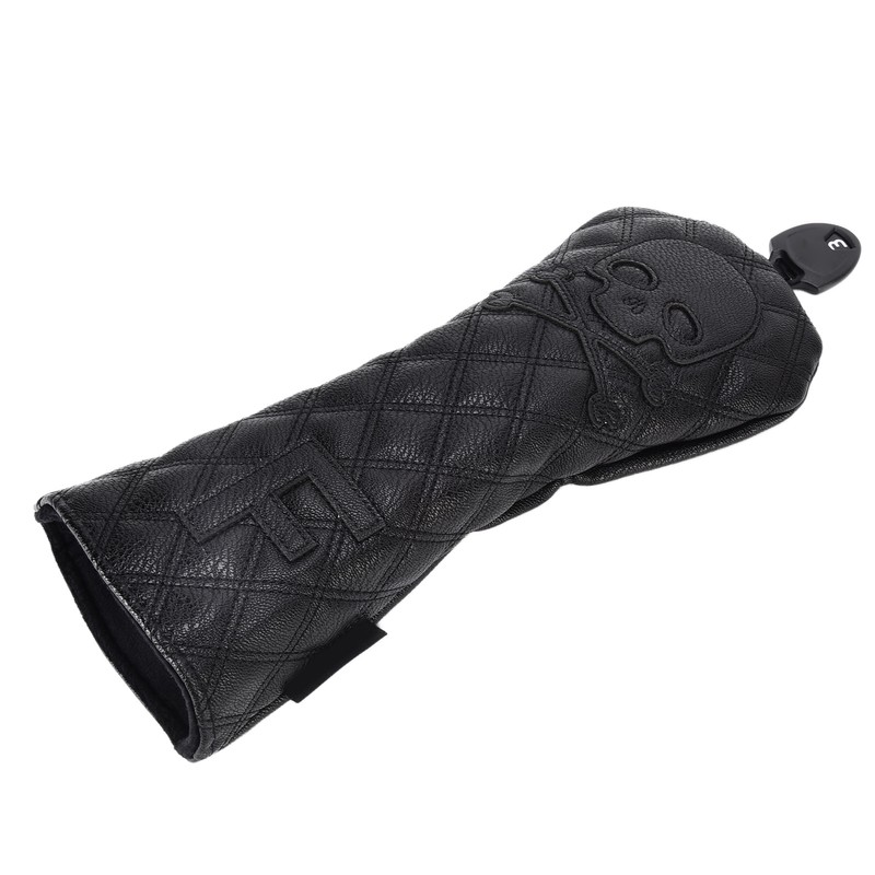 PU Leather Golf Wood Head Covers Waterproof Golf Skull Pattern