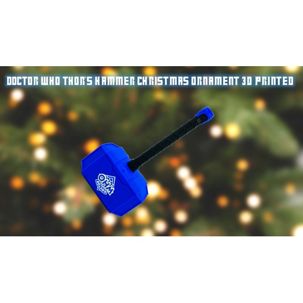 Unbranded Doctor Who Thor's Hammer Christmas Ornament 3D Printed