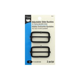 Dritz 780-1 Adjustable Slide Buckle, 1-1/2", Black