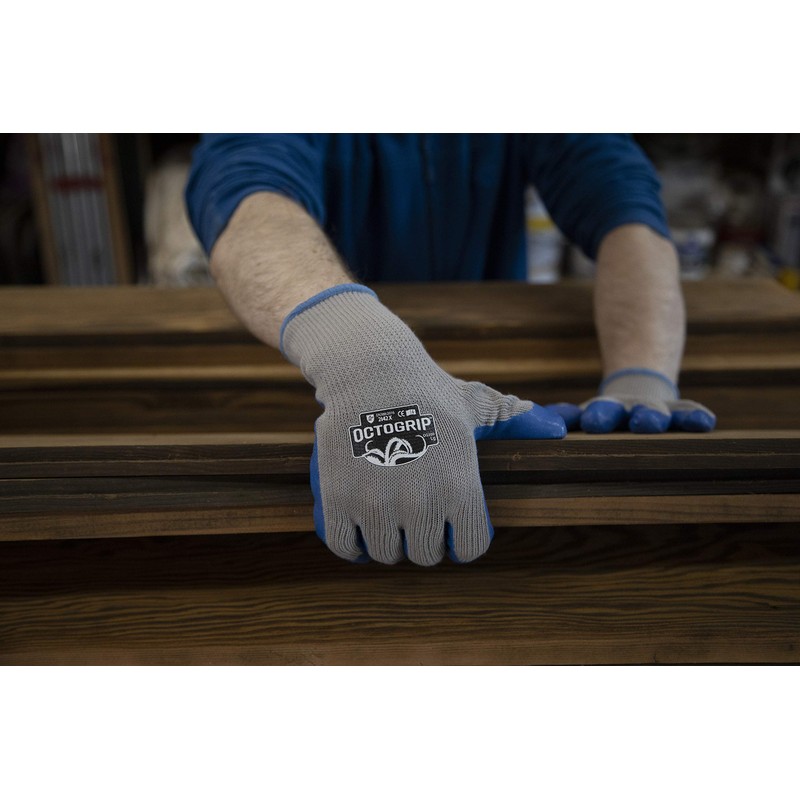 Octogrip 10G Heavy Duty Glove Polyester Latex Palm OG300 (9L)