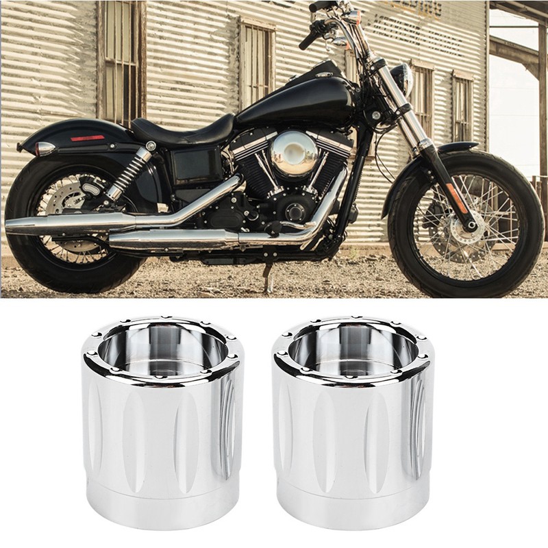 2pcs Aluminum Alloy Motorcycle Axle Skull Nut Bolt Cover Cap