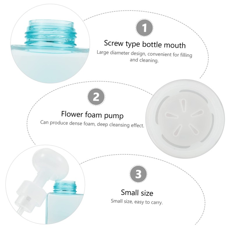 Ipetboom Flower Foaming Dispenser Bottle Refillable Empty Soap Container for