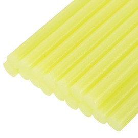 uxcell Mini Hot Glue Gun Sticks 4-inch x 0.43-inch for Glue Gun, Glitter Yellow 16pcs