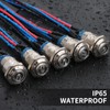 STARELO 5PCS 12mm Latching LED Push Button Switch Mini Round