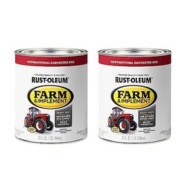 Rust-Oleum 280109-2PK Farm & Implement Enamel Paint, Quart, International Harvester Red, 32 Fl Oz (Pack of 2)